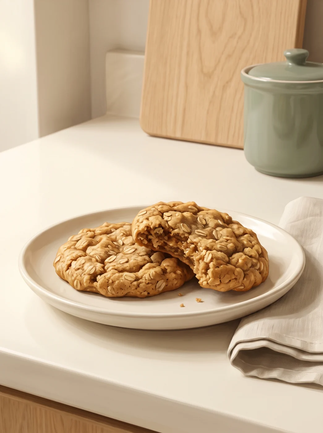 Peanut Butter Banana Oat Cookies