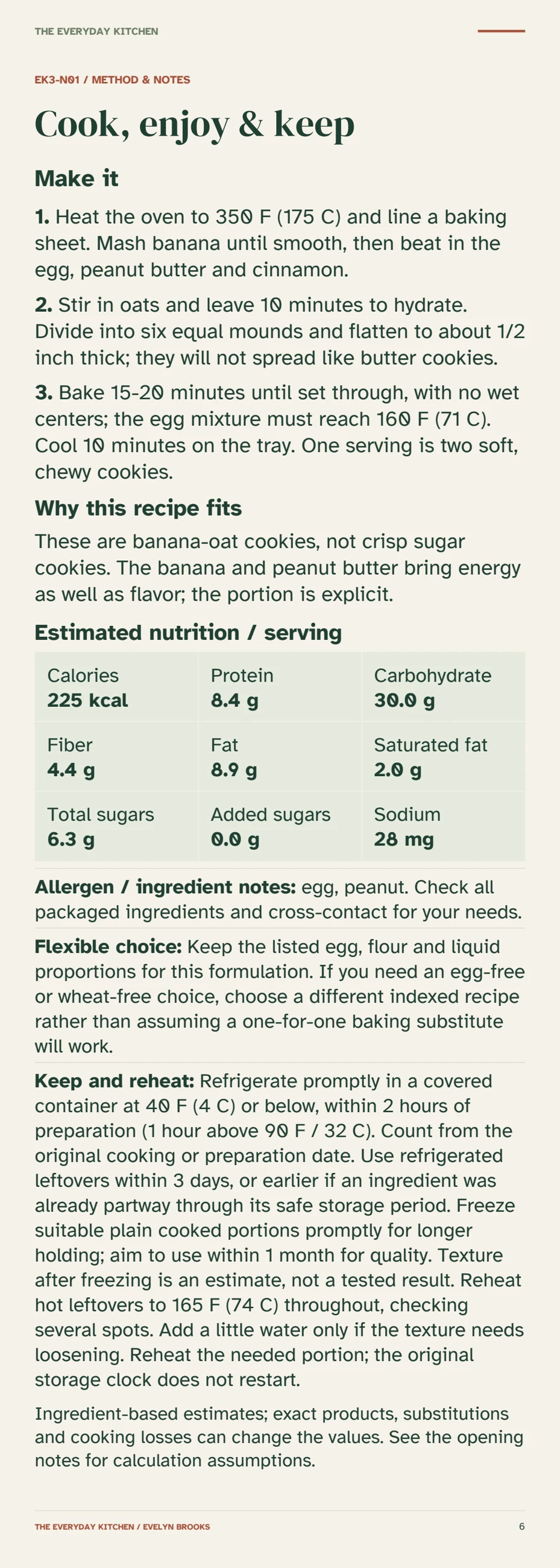Method and notes from Everyday Snacks & Sweet Treats