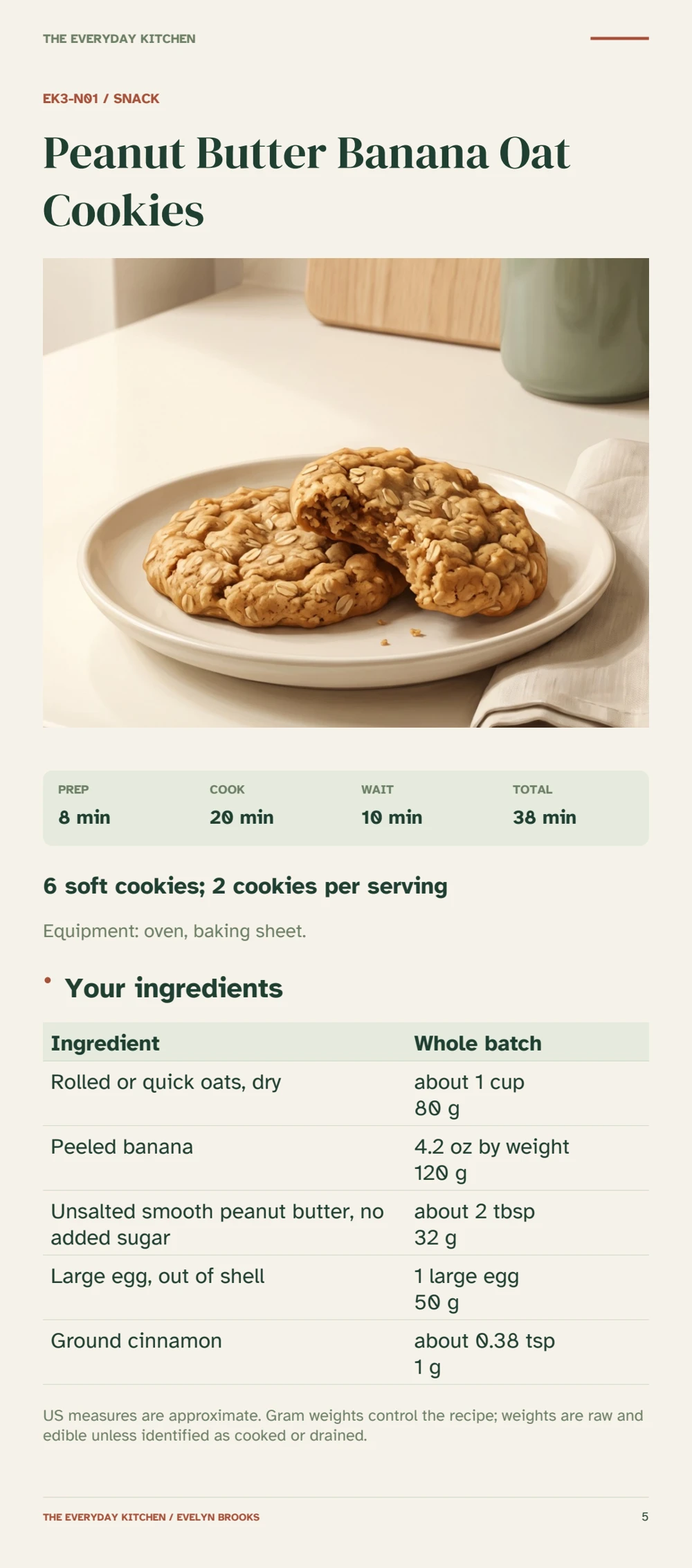 Ingredients page from Everyday Snacks & Sweet Treats